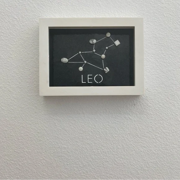 Handmade Horoscope Art LEO Star Constellation Beads Shadow Box 6x8 inches - Picture 8 of 9